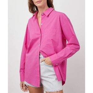 Rails Azalea Pink Arlo Long Sleeve Button Down Shirt Women's Size Small